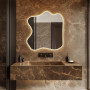 Зеркало дизайнерское декоративное с фоновой эмбилайт подсветкой E088 в интернет-магазине «Зеркала с подсветкой» фото